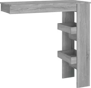 17 Stories Wall Bar Table 102X45x103.5 cm Engineered Wood 17 Stories Colour: Grey Sonoma