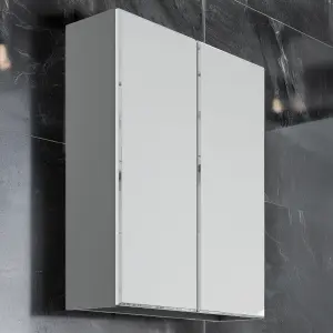 Lismore Matt Dust grey Wall-mounted Double Bathroom Cabinet (H) 720mm (W) 600mm