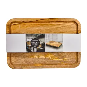 Industrial Kitchen Handmade Rectangular Wooden Butcher's Block Chopping Board