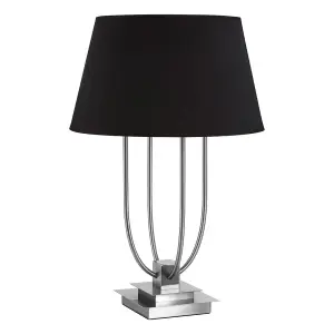 Interiors by Premier Regents Park Black Shade Table Lamp