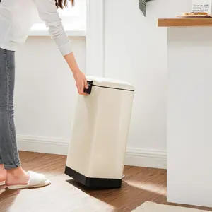 Kitchen 30 Litre Step On Rubbish Bin Beige