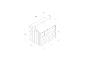 4LIFE Apex Shed 6x8 - Double Door - 2 Window