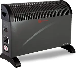 Schallen 2000W Electric Convector Radiator Heater with Built in Timer (Black)