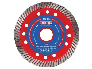 Faithfull GPT11522 Turbo Cut Diamond Blade 115 x 22mm FAIDB115TURB