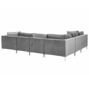 Corner Sofa EVJA Grey Velvet Right Hand