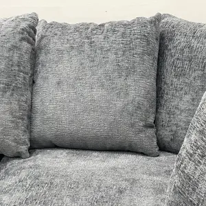 U shape corner chenille fabric large sofa - truffle - grey - foam seats - pocket spring seats