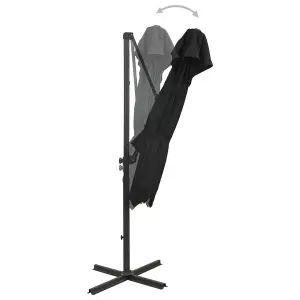 Berkfield Cantilever Umbrella with Double Top 250x250 cm Black