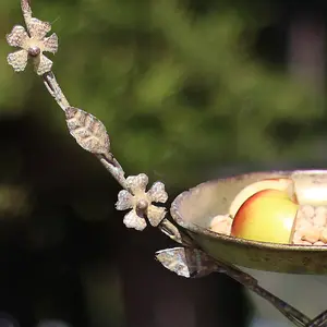 Vintage Hanging Heart Facing Garden Bird Feeder Bird Dish