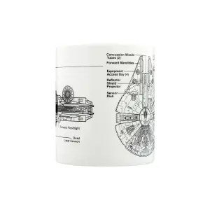 Star Wars Millennium Falcon Sketch Mug White/Black (One Size)