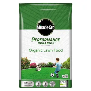 Miracle-Gro Performance Organics Lawn Food Natural Soil Grass Feed - 360m2