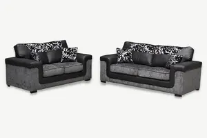 Furniture Stop - Larsson 3+2 Sofa Set With Patterned Pillows