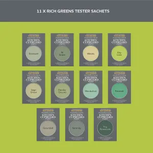 Rust-Oleum Green Satin Kitchen Cupboard Paint Tester Samples - 10ml