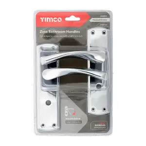 Timco - Zeta Bathroom Handles - Polished Chrome (Size 175 x 45 - 2 Pieces)