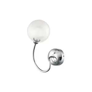 Luminosa BLOG Wall Lamp with Glass Shades Chrome 18x24x15cm