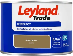 Leyland Trade Vinyl Matt Walls & Ceilings Emulsion Paint Green Brown (RAL 8000) 350ml Tester