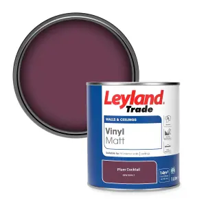 Leyland Trade Vinyl Matt Walls & Ceilings Emulsion Paint Plum Cocktail (PPG1044-7) 1L