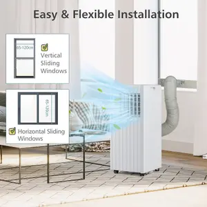 Costway 9000BTU Portable Air Conditioner 4-in-1 Air Cooler Fan Dehumidifier AC Unit