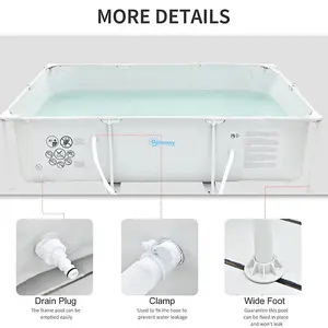 Rust Resistant Steel Frame Pool with Filter Pump