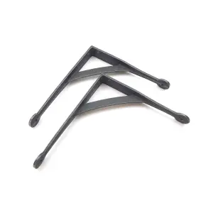 Oakcrafts - Pair of Gallows Shelf Brackets Antique Cast Iron - 230mm x 280mm