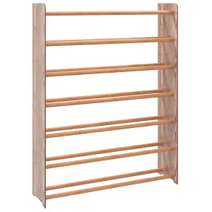 Berkfield Shoe Rack Brown 90x24x117 cm Engineered Wood