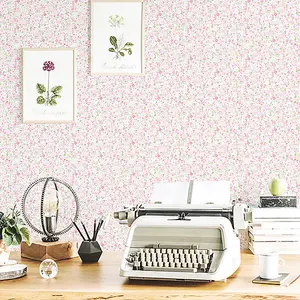 Galerie Small Prints Pink Mini Mod Floral Wallpaper Roll