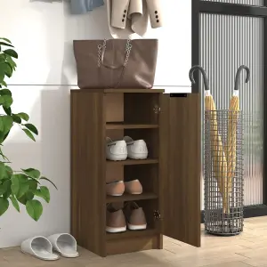 Shoe Cabinet Brown Oak 30x35x70 cm Engineered Wood