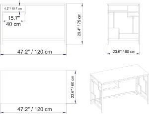 Decorotika Victory Study and Writing Desk