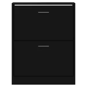 Berkfield Shoe Cabinet Black 63x24x81 cm Engineered Wood