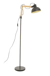 Interiors by Premier Highly Manoeuvrable Black Floor Lamp, Sturdy Design Bedroom Floor Lamp, Contemporary Sleek Modern Lamp