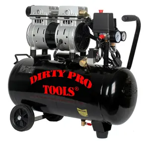 Dirty Pro Tools Low Noise Silent 24 litres Air Compressor 1.5HP 220v