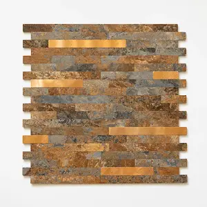 d-c-fix Slate Copper Premium Self Adhesive Composite Wall Tile 29.2cm(W) 29.7cm(H) 0.3cm(D)