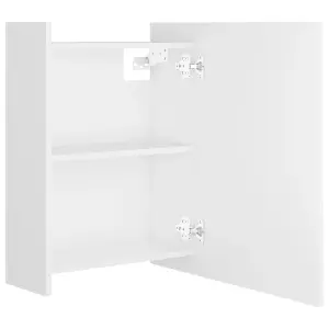 Berkfield Bathroom Mirror Cabinet White 62.5x20.5x64 cm Engineered Wood