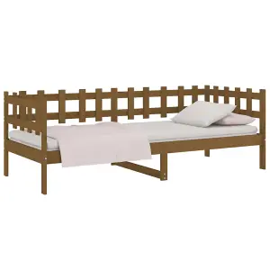 Berkfield Day Bed Honey Brown 90x200 cm Solid Wood Pine