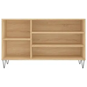 Berkfield Shoe Cabinet Sonoma Oak 102x36x60 cm Engineered Wood