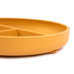 Tiny Dining - Baby Divided Silicone Suction Plate - Ochre