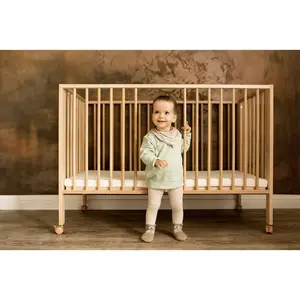 Cot with Mattress Beech