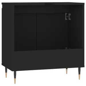 Berkfield Bathroom Cabinet Black 58x33x60 cm Engineered Wood