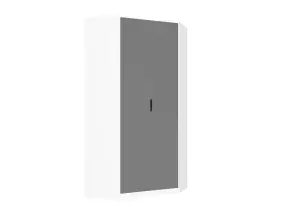 Santino High Gloss Grey And White Corner Wardrobe