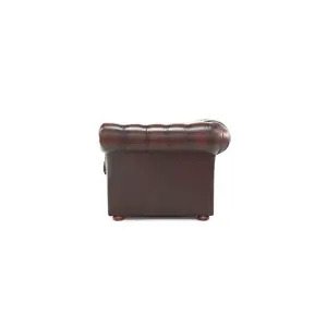 Chesterfield 2 Seater Antique Brown Real Leather Sofa Settee Bespoke In Balmoral Style