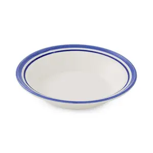 Potter's Stripe Set Of 4 Soup Plates (Set of 4) Blue