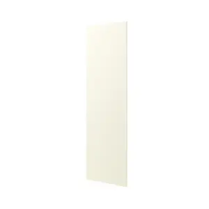 GoodHome Stevia Gloss cream slab Standard Appliance & larder End panel (H)2010mm (W)570mm, Pair