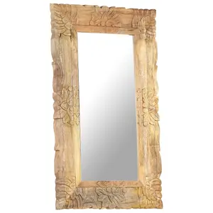 Berkfield Mirror 80x50 cm Solid Mango Wood