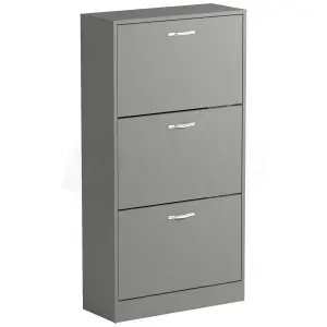 Vida Designs 3 Drawer Shoe Storage Cabinet Grey