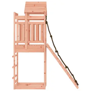 Berkfield Playhouse with Climbing Wall Solid Wood Douglas