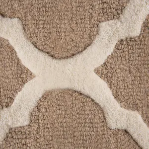 Wool Area Rug 160 x 230 cm Beige ERBAA