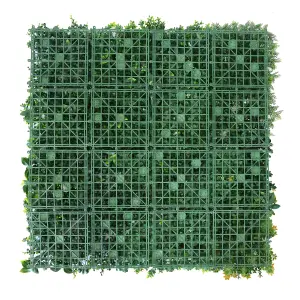 True Products Premium Artificial Green Plant Living Wall Panel 1m x 1m - Meadow