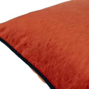 Paoletti Torto Velvet Piped Feather Rich Cushion