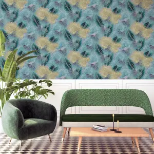 Arthouse Monteverde Teal & Citrus Wallpaper