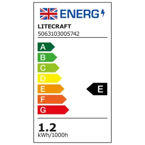 Litecraft Fechine Black 50 Watt LED IP65 Outdoor Wall Flood Light