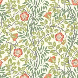 Hoopla Walls Rosehip Trail Coral Pink Smooth Matt Wallpaper